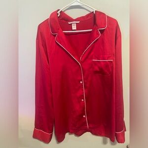 victoria secret silk long sleeve sleep shirt